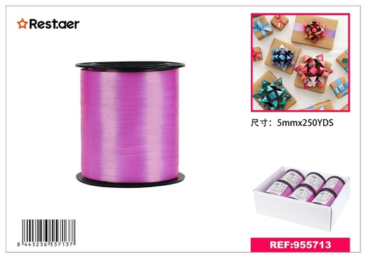 [955713] Cinta de regalo 5mm*250yds rosa