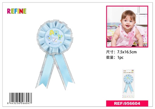 [956604] Medalla de cumpleaños Baby en azul 7.5*16.5 cm - Accesorios de fiesta