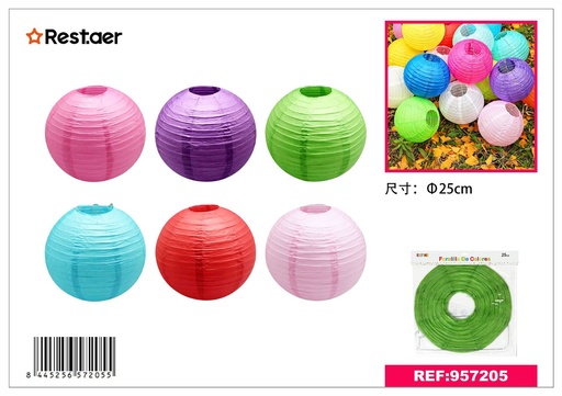 [957205] Farolillo de papel multicolor 25cm - Accesorios de fiesta y decoración