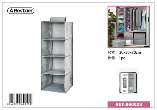 [960023] Organizador de ropa 30*30*80CM gris - Artículos de hogar