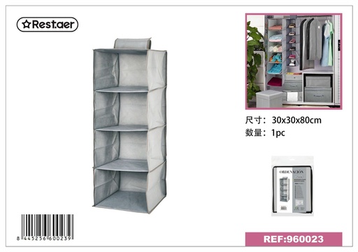 [960023] Organizador de ropa 30*30*80cm gris para armario