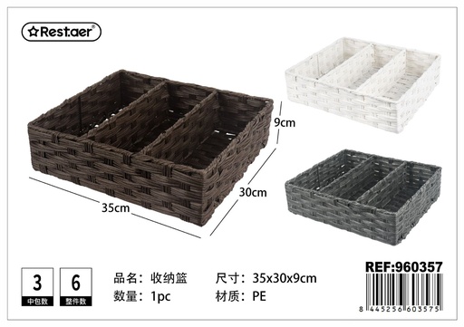 [960357] Cesta de almacenaje 35x30x9 cm - Almacenamiento