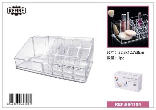 [964104] Organizador de cosméticos transparente 22.3x12.7x8cm