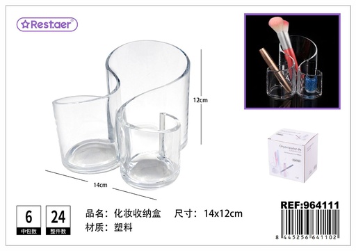 [964111] Organizador de cosméticos PS 14*12 cm transparente - Artículos de belleza