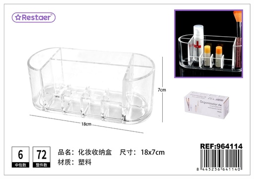 [964114] Organizador de cosméticos 18*7 cm - Caja de almacenamiento transparente