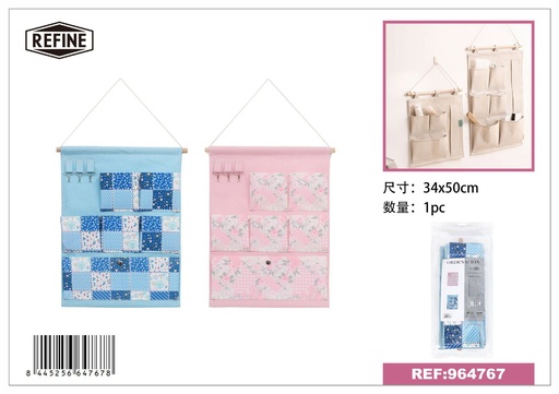 [964767] Organizador colgante 7 bolsillos 34x50 cm - Organizador del hogar
