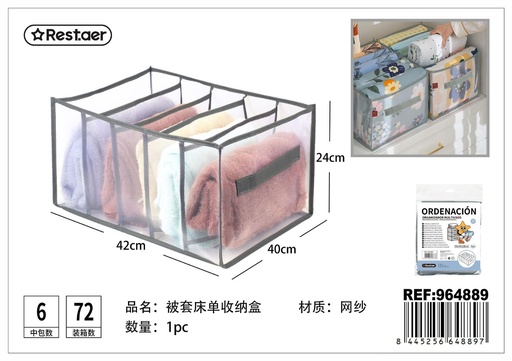 [964889] Caja organizadora para fundas nórdicas 42x40x24cm