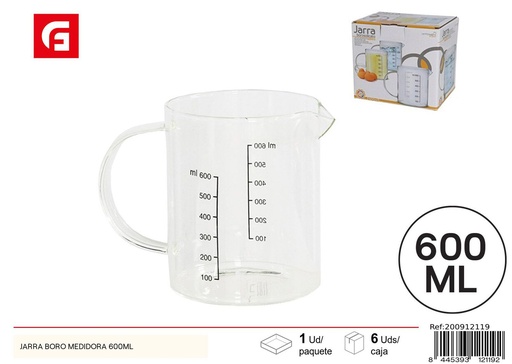 [200912119] Jarra medidora de boro vidrio 600ml