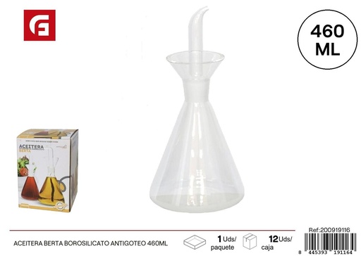 [A002047] Aceitera Berta de borosilicato 460 ml - Utensilios de cocina