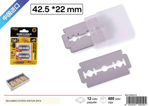 [00019] Recambio de cuchillas para cúter 10 uds para herramientas de ferretería