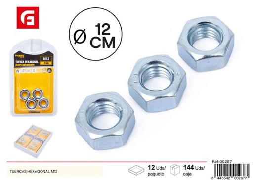 [00287] Tuerca hexagonal 12mm para ferretería