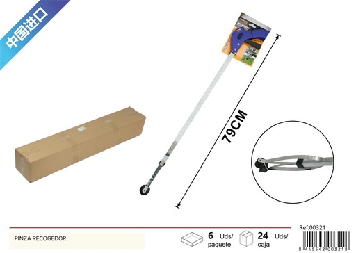 [00321] Pinza recolectora de basura 13x18x0.7 mm - Accesorios de limpieza
