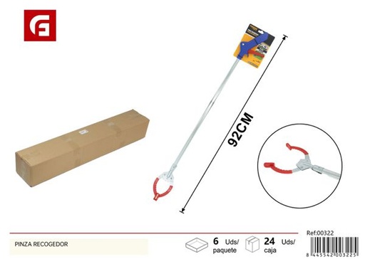 [00322] Pinza recogebasura aluminio 92cm para limpieza