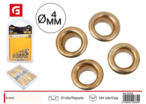 [00335] Ojal 4mm para manualidades y bricolaje