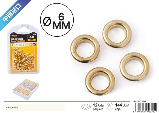 [00336] Clavos ojal de 6mm niquelados - Accesorios de ferretería y herrajes