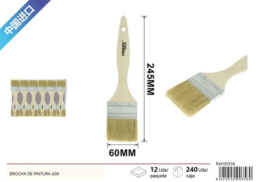 [00356] Brocha de pintura con mango largo 60# - Herramientas de pintura y brochas