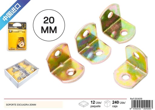 [00409] SOPORTE ESCUADRA 20MM - Accesorios de ferretería