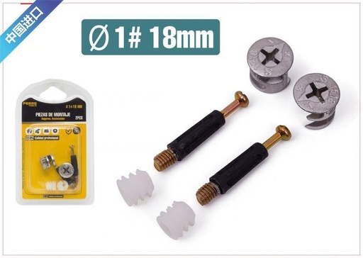 [00480] Juego de piezas de montaje 18 mm - Accesorios de ferretería