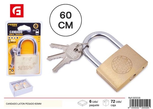 [00559] Candado de latón pesado 60mm para seguridad