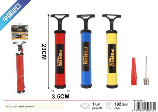 [00647] Inflador de 10'' 29.5 x 240 mm - Accesorios para bicicletas