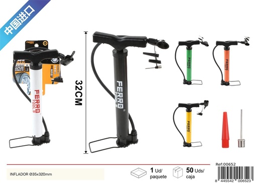 [00652] Inflador Ø35x320mm para bicicletas y neumáticos