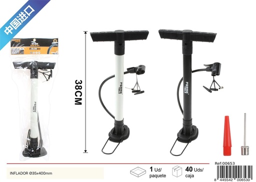 [00653] Inflador de bicicleta Ø35x400 mm - Accesorios de bicicleta