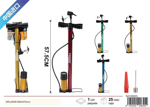 [00655] Inflador Ø35x570mm - Bomba para bicicleta