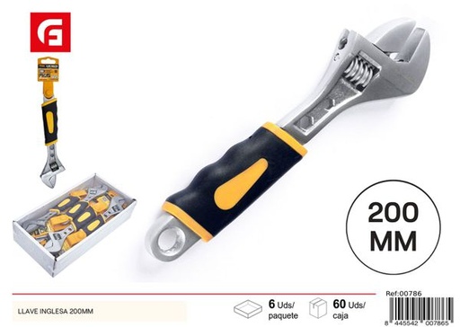 [00786] Llave inglesa 200mm para reparaciones y bricolaje