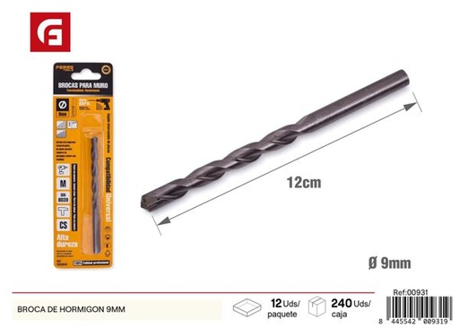 [00931] Broca de hormigón 9mm herramientas