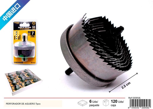[00956] Perforador de Agujero 7PCS - Herramientas de carpintería