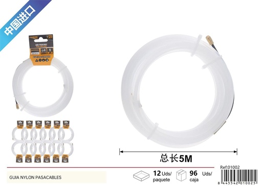 [01002] Guía nylon pasacables 4mm*5m para instalaciones eléctricas