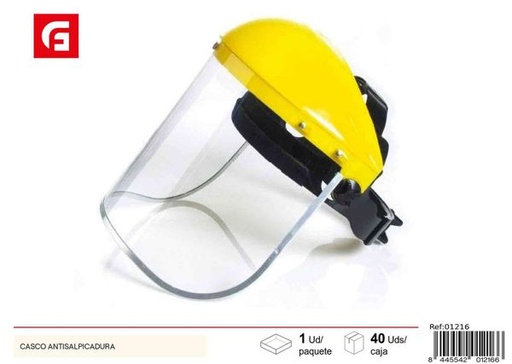 [01216] Casco antisalpicaduras para protección