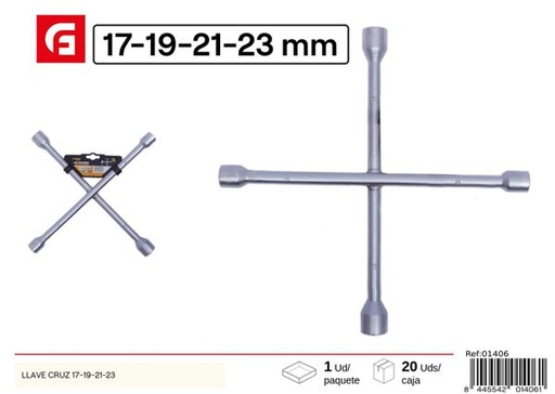 [01406] Llave cruz 17-19-21-23mm