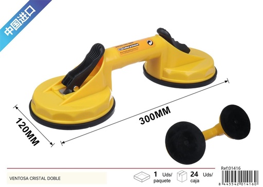 [01416] Ventosa doble para cristal - Herramienta de reparación automotriz