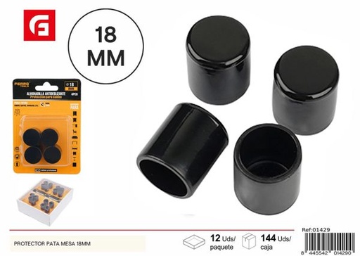 [01429] Protector de patas de mesa 18mm 4pcs para muebles