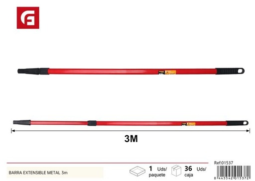 [01537] Barra extensible de metal 3m para pintura