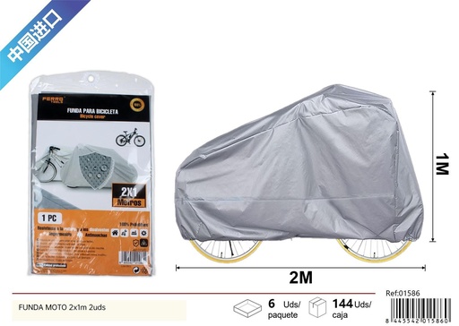 [01586] Funda para moto 2x1m - Accesorios de coche y protección contra el sol y la lluvia