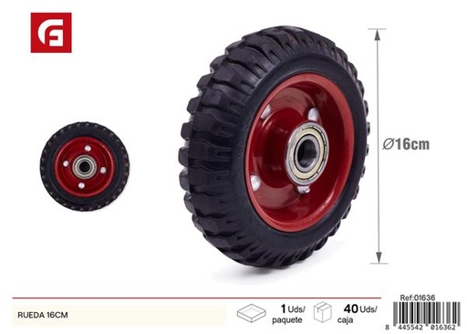 [01636] Rueda de repuesto 16cm para muebles y equipos