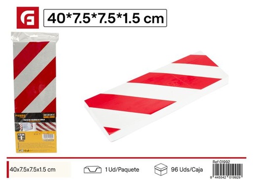 [01992] Protector de parking rojo y blanco 40x7.5x7.5x1.5cm