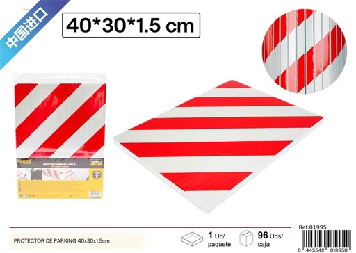 [01995] Protector de parking rojo y blanco de espumón 40*30*1.5 cm - Accesorios de auto