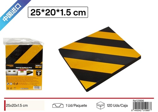 [01996] Protector de parking amarillo negro 25*20*1.5 cm - Accesorios de coche