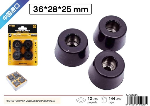 [02015] Protector para muebles 36*28*25mm (4 unidades) - Ferretería y protección de muebles