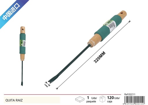 [02211] Quita raíces con mango de esponja para jardinería