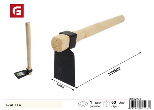 [02223] Azadilla con mango de madera para jardín