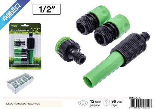 [02249] Juego de pistola de riego 4 piezas - Accesorios de jardín
