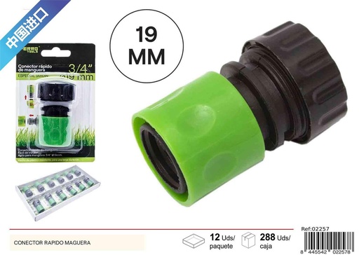 [202257] Conector rápido para manguera ¾ - Accesorios de jardinería