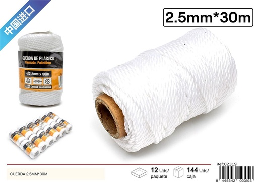 [02319] Cuerda PE blanca 2.5*30M - Accesorios diversos