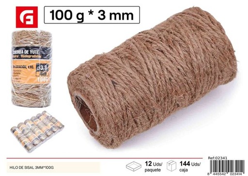 [02341] Hilo de lino 3mm*100g