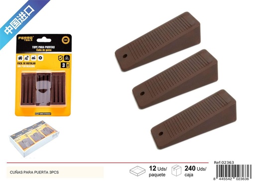 [02363] Cunas para puerta 3 piezas - Artículos de ferretería
