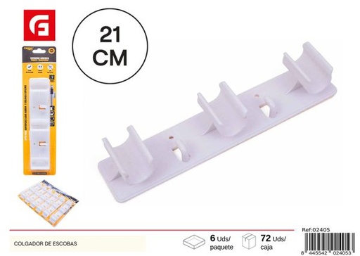 [02405] Colgador de escobas tres posiciones almacenamiento